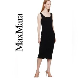 MaxMara Black Sleeveless Sheath Dress